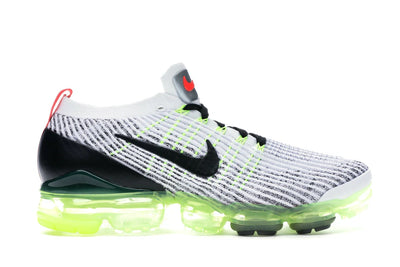 Nike Air VaporMax Flyknit 3 White Black Volt Bright Crimson