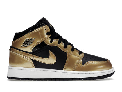 Jordan 1 Mid SE Metallic Gold Black (GS) - authentic Jordan sneakers