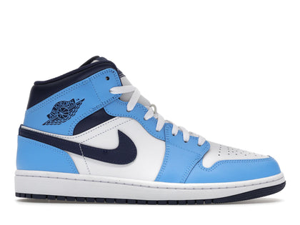 Jordan 1 Mid University Blue Midnight Navy - authentic Jordan sneakers
