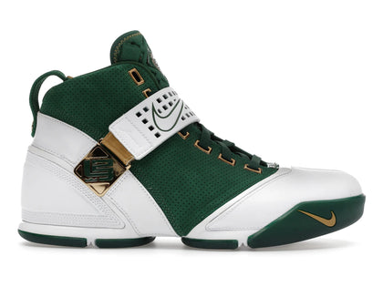 Nike LeBron 5 Gorge Green Metallic Gold - authentic Nike sneakers