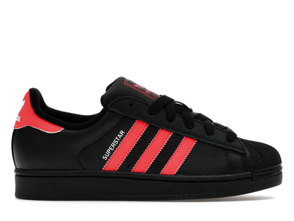 adidas Superstar II Core Black Lucid Red Cloud White - authentic adidas sneakers