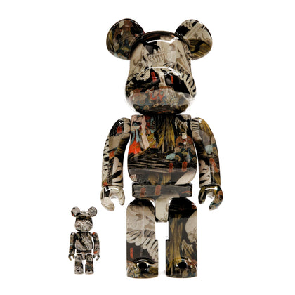 Bearbrick Utagawa Kuniyoshi (The Haunted Old Palace at Soma) 100% & 400% Set - authentic Bearbrick product