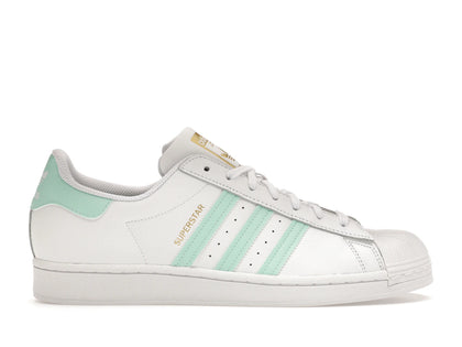 adidas Superstar White Clear Mint - authentic adidas sneakers