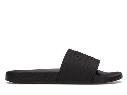 Gucci Logo Slide Rubber Black - authentic Gucci sneakers