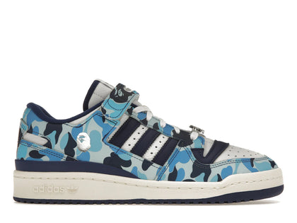 adidas Forum 84 Low Bape 30th Anniversary Blue Camo - authentic adidas sneakers