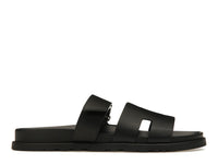Hermes Chypre Sandal Noir Calfskin Leather (M)