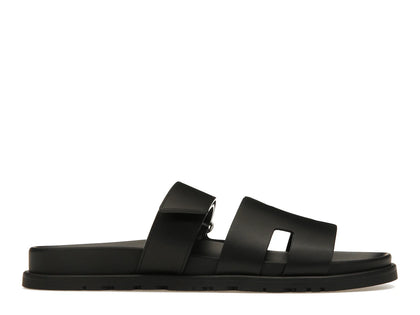 Hermes Chypre Sandal Noir Calfskin Leather (M) - authentic Hermes sneakers