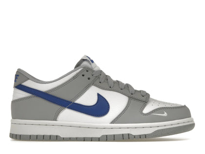 Nike Dunk Low Mini Swoosh Wolf Grey Game Royal (GS) - authentic Nike sneakers
