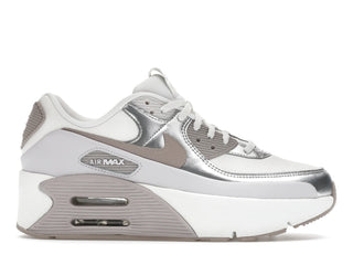 Nike Air Max 90 LV8 Summit White Vast Grey Metallic Platinum College Grey (Women's) - authentic Nike sneakers