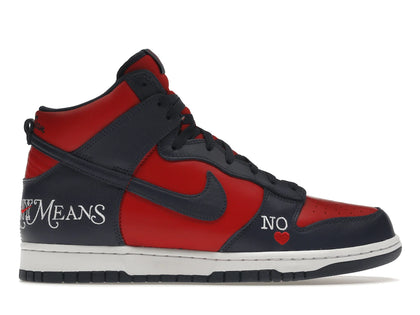 Nike SB Dunk High Supreme By Any Means Navy - authentic Nike sneakers