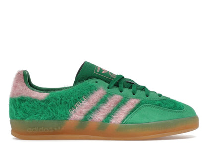 adidas Gazelle Indoor Green Glow Pink (Women's) - authentic adidas sneakers