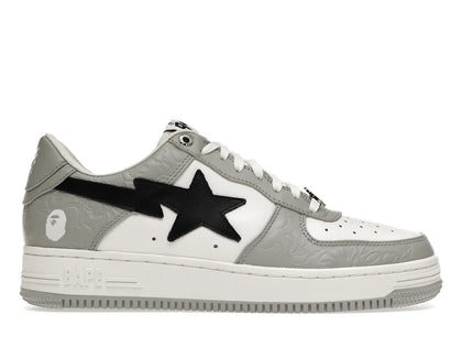 A Bathing Ape Bape Sta Low Grey Black - authentic BAPE sneakers