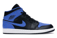 Jordan 1 Mid Royal Paint Splatter