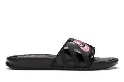 Nike Benassi Jdi Black Vivid Pink-Black (W) - authentic Nike sneakers
