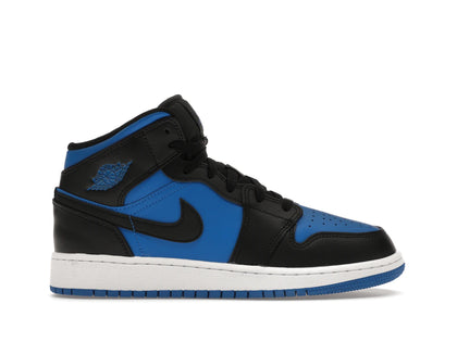 Jordan 1 Mid Black Royal Blue (GS) - authentic Jordan sneakers