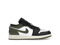 Jordan 1 Low Black Toe Medium Olive (GS)