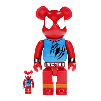 Bearbrick x Marvel Spider-Man Scarlet Spider 100% & 400% Set - authentic Bearbrick product