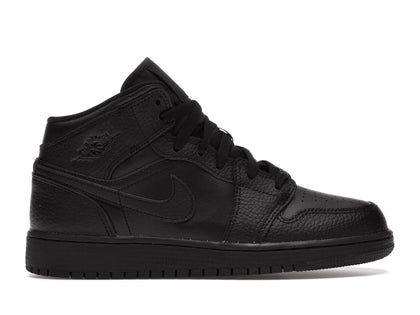 Jordan 1 Mid Black (GS) - authentic Jordan sneakers