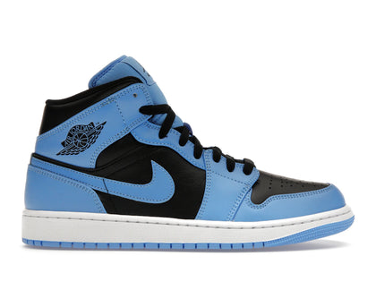 Jordan 1 Mid University Blue Black - authentic Jordan sneakers