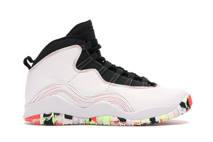 Jordan 10 Retro White Barely Volt Ember Glow (GS) - authentic Jordan sneakers