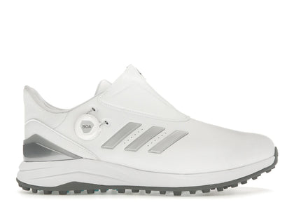 adidas Solarmotion BOA 24 Spikeless Golf Cloud White Silver Metallic Blue Burst - authentic adidas sneakers