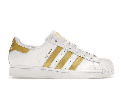 adidas Superstar White Gold Metallic (Women's) - authentic adidas sneakers