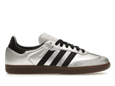 adidas Samba OG Silber Metallic Schwarz Gummi (Damen)