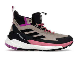 adidas Terrex Free Hiker 2.0 Gore-Tex Wonder Beige Pink Fusion Aurora Black (Women's) - authentic adidas sneakers