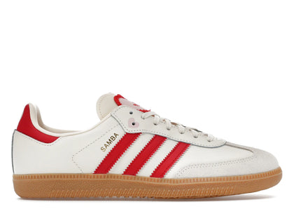 adidas Samba OG Valentine's Day Cream White Scarlet (2026) (GS) - authentic adidas sneakers