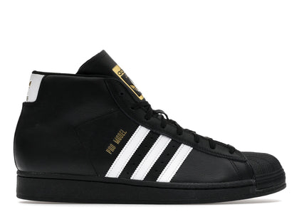 adidas Pro Model ADV Core Black Cloud White Gold Metallic - authentic adidas sneakers