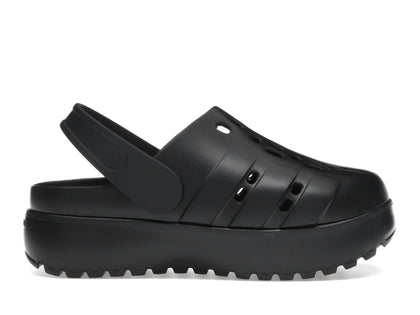 adidas Adilette Platform Clogs Core Black (Women's) - authentic adidas sneakers