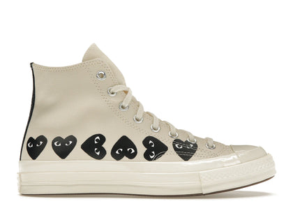 Converse Chuck Taylor All Star 70 Hi Comme des Garcons PLAY Multi-Heart Milk - authentic Converse sneakers