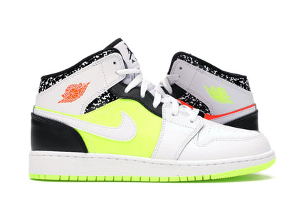 Jordan 1 Mid Composition Notebook (GS) - authentic Jordan sneakers