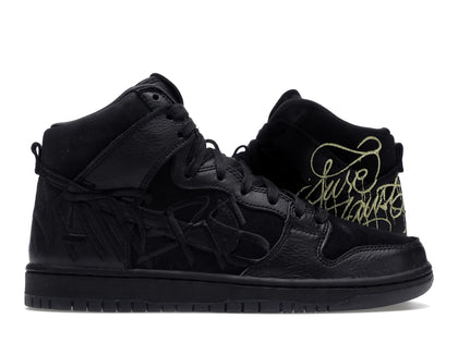 Nike SB Dunk High FAUST Black Gold - authentic Nike sneakers