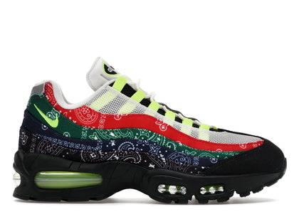 Nike Air Max 95 OG Big Bubble Neon Paisley Bandana - authentic Nike sneakers