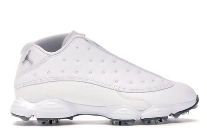 Jordan 13 Retro Golf Cleat White Black - authentic Jordan sneakers