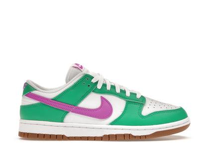 Nike Dunk Low White Stadium Green Fuchsia (Women's) - authentic Nike sneakers