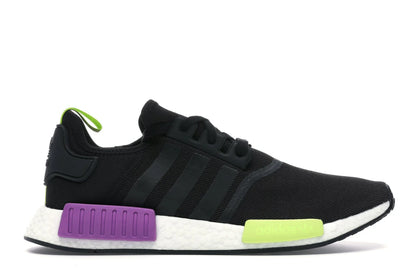adidas NMD R1 Core Black Shock Purple - authentic adidas sneakers