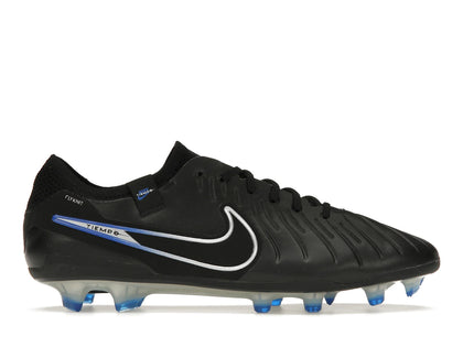Nike Tiempo Legend 10 Elite FG Black Hyper Royal - authentic Nike sneakers