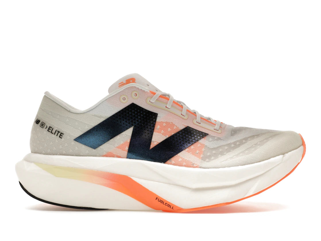New Balance FuelCell SuperComp Elite v4 White Angora Hot Mango