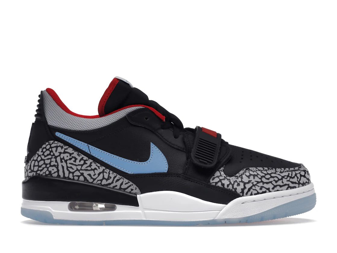 Jordan Legacy 312 Low Black Valor Blue - vue 360