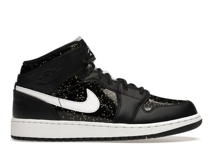 Jordan 1 Mid Black Speckle (GS) - authentic Jordan sneakers