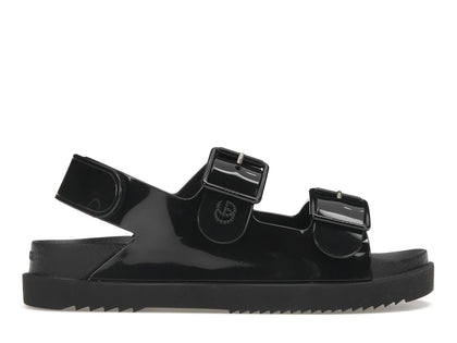 Gucci Mini Double G Sandal Black Rubber - authentic Gucci sneakers