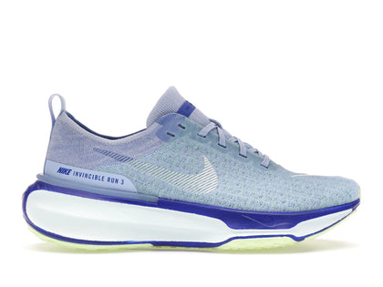 Nike Invincible Run 3 Aluminum Racer Blue Barely Volt Glacier Blue - authentic Nike sneakers