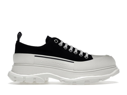 Alexander McQueen Tread Slick Low Lace Up Black White - authentic Alexander McQueen sneakers