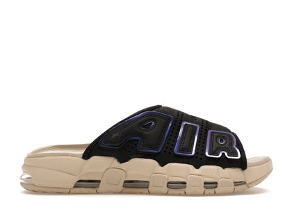 Nike Air More Uptempo Slide Black Sanddrift Iridescent - authentic Nike sneakers