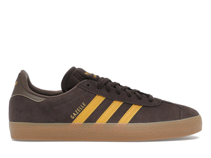 adidas Gazelle ADV Dark Brown Preloved Yellow - authentic adidas sneakers