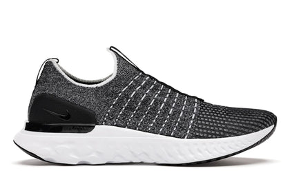 Nike React Phantom Run Flyknit 2 Black White Blend - authentic Nike sneakers