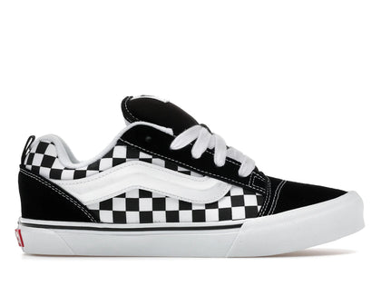 Vans Knu Skool Checkerboard Black White (GS) - authentic Vans sneakers