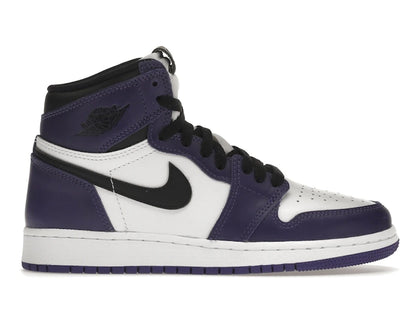 Jordan 1 Retro High Court Purple White (GS) - authentic Jordan sneakers